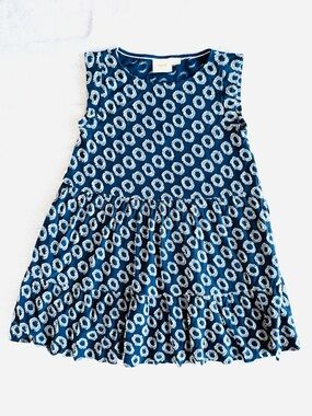 Maeve by Anthropologie "Lisanne" Textured Tunic Dress, Navy & White, Size XS